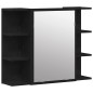 vidaXL Set di Mobili per Bagno 3 Pezzi Rovere Nero Legno Ingegnerizzato