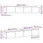 vidaXL Set di 4 Pezzi di Mobile TV - Montato a Muro in Rovere Nero vidaXL Set di 4 Pezzi di Mobile TV - Montato a Muro in Rovere Nero