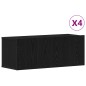 vidaXL Set di mobili per TV a parete in 4 pezzi di rovere nero vidaXL Set di mobili per TV a parete in 4 pezzi di rovere nero
