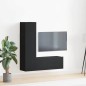 vidaXL Set di mobili per TV a 3 pezzi in legno ingegnerizzato, colore nero. vidaXL Set di mobili per TV a 3 pezzi in legno ingegnerizzato, colore nero.