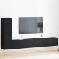 vidaXL Set di mensole per TV in legno ingegnerizzato rovere nero vidaXL Set di mensole per TV in legno ingegnerizzato rovere nero
