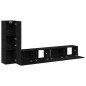 vidaXL Set di mensole per TV in legno ingegnerizzato rovere nero vidaXL Set di mensole per TV in legno ingegnerizzato rovere nero