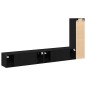 vidaXL Set di mensole per TV in legno ingegnerizzato rovere nero vidaXL Set di mensole per TV in legno ingegnerizzato rovere nero