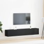 vidaXL Set di 2 mobili TV neri in legno ingegnerizzato vidaXL Set di 2 mobili TV neri in legno ingegnerizzato