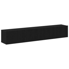 vidaXL Set di 2 mobili TV neri in legno ingegnerizzato