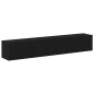 vidaXL Set di 2 mobili TV neri in legno ingegnerizzato vidaXL Set di 2 mobili TV neri in legno ingegnerizzato