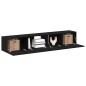 vidaXL Set di 2 mobili TV neri in legno ingegnerizzato vidaXL Set di 2 mobili TV neri in legno ingegnerizzato