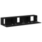vidaXL Set di 2 mobili TV neri in legno ingegnerizzato vidaXL Set di 2 mobili TV neri in legno ingegnerizzato