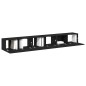 vidaXL Set di Mobili per TV a 3 Pezzi - Legno Finto Nero vidaXL Set di Mobili per TV a 3 Pezzi - Legno Finto Nero