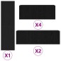vidaXL Set di mobili TV da 7 pezzi - Montaggio a parete, rovere nero, legno ingegnerizzato