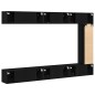 vidaXL Set di mobili TV da 7 pezzi - Montaggio a parete, rovere nero, legno ingegnerizzato