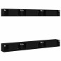 vidaXL Set di mobile TV in 6 pezzi in rovere nero, legno ingegnerizzato