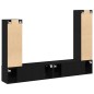 vidaXL Set di Mobile TV da Parete in Rovere Nero in Legno Ingegnerizzato