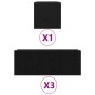vidaXL Set di Unità TV di 4 Pezzi in Rovere Nero in Legno Ingegnerizzato.