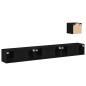 vidaXL Set di Unità TV di 4 Pezzi in Rovere Nero in Legno Ingegnerizzato.