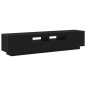 Mobile TV vidaXL con luci LED, Nero Rovere, 180x35x40 cm, in legno ingegnerizzato Mobile TV vidaXL con luci LED, Nero Rovere, 180x35x40 cm, in legno ingegnerizzato