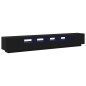 Mobile TV vidaXL con luci LED Rovere Nero 260x35x40 cm in Legno ingegnerizzato Mobile TV vidaXL con luci LED Rovere Nero 260x35x40 cm in Legno ingegnerizzato