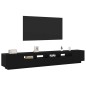 Mobile TV vidaXL con luci LED Rovere Nero 260x35x40 cm in Legno ingegnerizzato Mobile TV vidaXL con luci LED Rovere Nero 260x35x40 cm in Legno ingegnerizzato
