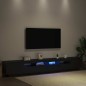 Mobile TV vidaXL con luci LED Rovere Nero 260x35x40 cm in Legno ingegnerizzato Mobile TV vidaXL con luci LED Rovere Nero 260x35x40 cm in Legno ingegnerizzato