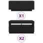 Mobile TV vidaXL con luci LED Rovere Nero 260x35x40 cm in Legno ingegnerizzato Mobile TV vidaXL con luci LED Rovere Nero 260x35x40 cm in Legno ingegnerizzato