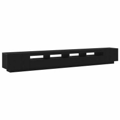 vidaXL Mobile TV con Luci LED Nero Rovere 300x35x40 cm in Legno Ingegnerizzato