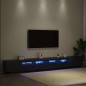 vidaXL Mobile TV con Luci LED Nero Rovere 300x35x40 cm in Legno Ingegnerizzato vidaXL Mobile TV con Luci LED Nero Rovere 300x35x40 cm in Legno Ingegnerizzato