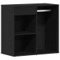 Set da toeletta vidaXL con LED in Rovere Nero e Legno Ingegnerizzato