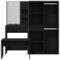 Set da toeletta vidaXL con LED in Rovere Nero e Legno Ingegnerizzato