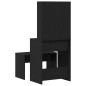 Set di Toeletta vidaXL con LED in Legno Ingegnerizzato Rovere Nero Set di Toeletta vidaXL con LED in Legno Ingegnerizzato Rovere Nero