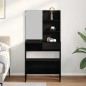 Set di Tavoli da Trucco vidaXL in Legno Ingegnerizzato Rovere Nero