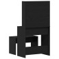 Set di Tavoli da Trucco vidaXL in Legno Ingegnerizzato Rovere Nero