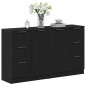 vidaXL Credenze 2 pz Nero Rovere 60x30x70 cm Legno ingegnerizzato vidaXL Credenze 2 pz Nero Rovere 60x30x70 cm Legno ingegnerizzato