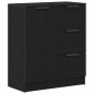 vidaXL Credenze 2 pz Nero Rovere 60x30x70 cm Legno ingegnerizzato vidaXL Credenze 2 pz Nero Rovere 60x30x70 cm Legno ingegnerizzato