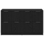 vidaXL Credenze 2 pz Nero Rovere 60x30x70 cm Legno ingegnerizzato