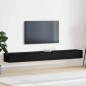 vidaXL Armadi a parete Set di 2 Rovere nero 102x30x20 cm Legno ingegnerizzato