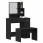 Set di Toeletta vidaXL Rovere Nero Legno Ingegnerizzato