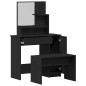 Set di Toeletta vidaXL Rovere Nero Legno Ingegnerizzato