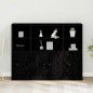 vidaXL Highboard Nero Rovere 132x35,5x103,5 cm Legno ingegnerizzato