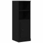 vidaXL Highboard Nero Rovere 132x35,5x103,5 cm Legno ingegnerizzato