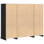 vidaXL Highboard Nero Rovere 132x35,5x103,5 cm Legno ingegnerizzato