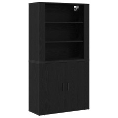 vidaXL Highboard in rovere nero in legno ingegnerizzato