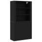 vidaXL Highboard in rovere nero in legno ingegnerizzato