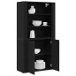vidaXL Highboard in rovere nero in legno ingegnerizzato