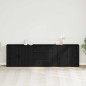 vidaXL Credenze 3 pz Quercia Nera Legno ingegnerizzato