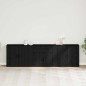 vidaXL Madie 3 pz Rovere Nero Legno ingegnerizzato