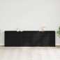 vidaXL Sideboards 3 pz Rovere Nero Legno Ingegnerizzato