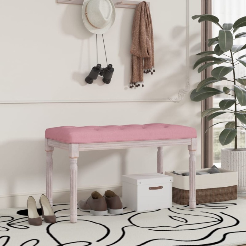 Panca Rosa 80x40x49 cm in Velluto Panca Rosa 80x40x49 cm in Velluto