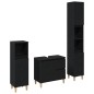 vidaXL Set di armadietti per il bagno 3 Pezzi Rovere Nero Legno Ing. vidaXL Set di armadietti per il bagno 3 Pezzi Rovere Nero Legno Ing.