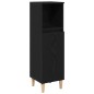 vidaXL Set di armadietti per il bagno 3 Pezzi Rovere Nero Legno Ing. vidaXL Set di armadietti per il bagno 3 Pezzi Rovere Nero Legno Ing.