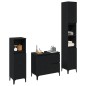 vidaXL Set di mobili da bagno in 3 pezzi in legno ingegnerizzato rovere nero